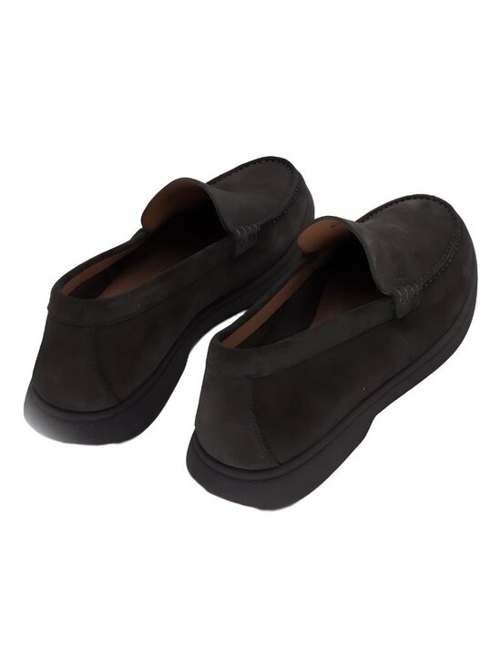 Boss Men\'s Sienne Slip On Moc Toe Loafers Dark Brown Tonal Size US 12M EU 45